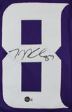 T.J. Hockenson Authentic Signed Purple Pro Style Jersey BAS Witnessed