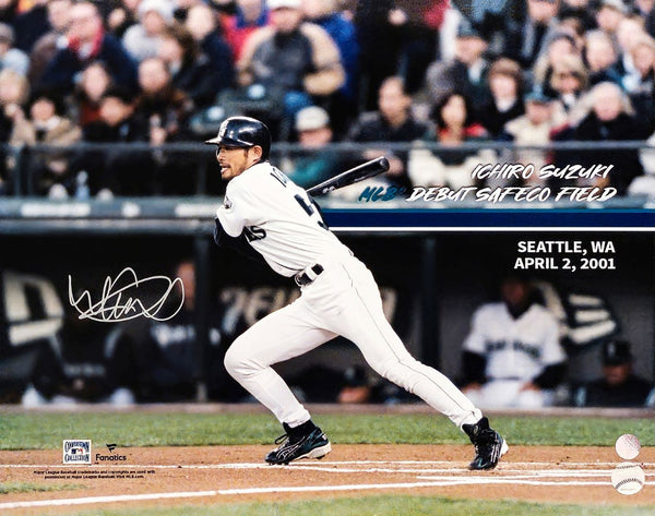 Ichiro Suzuki Signed 16x20 Seattle Mariners MLB Debut Photo Ichiro COA