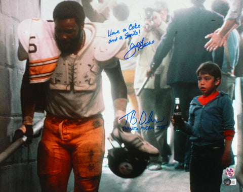 Joe Greene Tom Okon Signed 16x20 Steelers w/have a Coke and Smile-Beckett W Holo