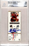 Deions Sanders Signed Washington Redskins Ticket Stub 09/16/00 BAS Slab 40459