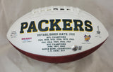 MATTHEW GOLDEN SIGNED GREEN BAY PACKERS FULL SIZE WHITE PANEL LOGO FOOTBALL BAS