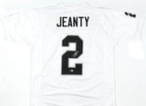 Ashton Jeanty Autographed White Pro Style Jersey - Beckett W Hologram *Silver