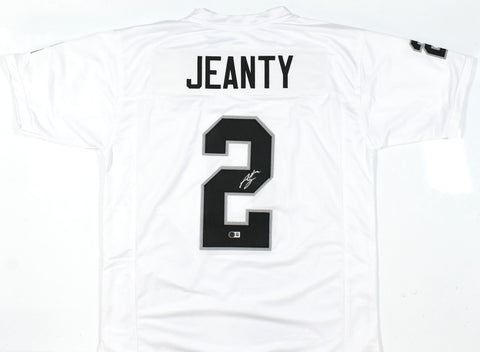 Ashton Jeanty Autographed White Pro Style Jersey - Beckett W Hologram *Silver