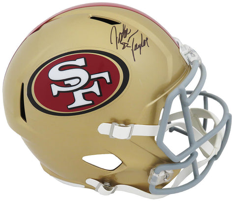 John Taylor Signed 49ers Riddell Full Size Speed Rep Helmet w/3x Champs (SS COA)