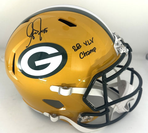 Packers GREG JENNINGS Signed Full Size REPLICA Speed Helmet AUTO w/ XLV - BAS