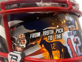 TOM BRADY Autographed Patriots / Bucs Mashup Authentic Helmet FANATICS LE 12/12