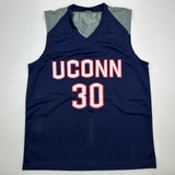 Autographed/Signed Breanna Stewart UConn Connecticut Blue College Jersey JSA COA