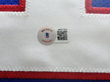 BUFFALO BILLS JIM KELLY AUTOGRAPHED FRAMED BLUE JERSEY BECKETT BAS QR 209465