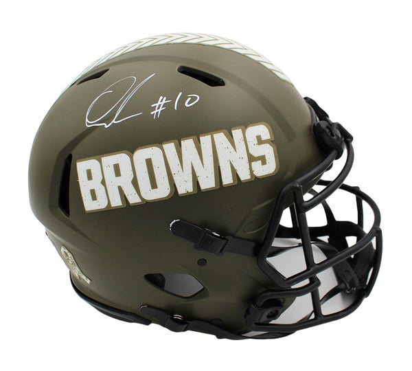 Quinshon Judkins Signed Cleveland Browns Speed Authentic STS NFL Helmet