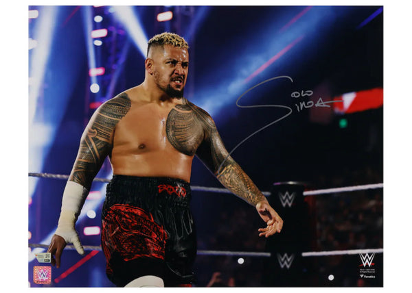Solo Sikoa Autographed WWE Standing In the Ring 16" x 20" Photograph Fanatics