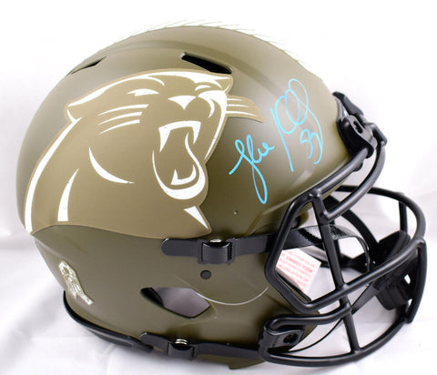 Luke Kuechly Signed Panthers F/S Salute to Service Speed Authentic Helmet-BA W