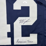 Autographed/Signed Deuce Vaughn Dallas Thanksgiving Day Football Jersey JSA COA