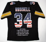 Andy Russell Signed Pittsburgh Steelers Stars/Stripes Jersey (JSA COA)All Pro LB