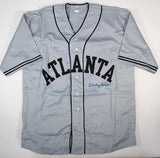 Charley Trippi Signed Atlanta Crackers Minor League Baseball 1947 Jersey JSA COA