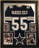 FRAMED DALLAS COWBOYS LEIGHTON VANDER ESCH AUTOGRAPHED SIGNED JERSEY JSA COA