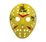 Ari Lehman Signed Friday the 13th Yellow Costume Mask - Look What You Did