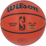 Hakeem Olajuwon Rockets Signed Wilson Indoor/Outdoor Basketball w/Inscs-LE 10