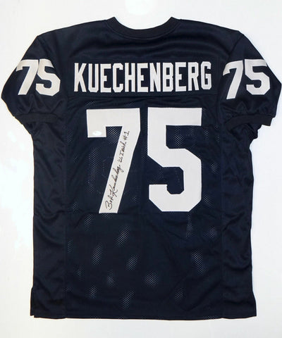 Bob Kuechenberg Autographed Navy Blue College Style Jersey- JSA W Authenticated