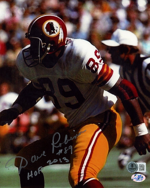 Dave Robinson Autographed/Signed Washington Redskins 8x10 Photo Beckett 59506