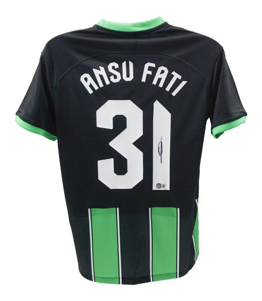 Ansu Fati Signed Brighton FC Jersey (Beckett) 2022 World Cup Spain National Team