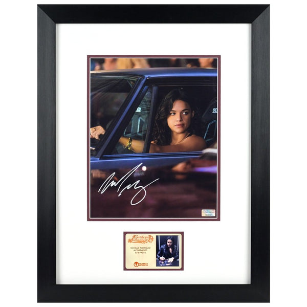 Michelle Rodriguez Autographed Fast and Furious Drive By 8x10 Framed Photo