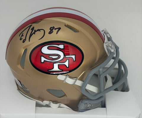 SF 49ers Receiver ED McCAFFREY Signed Riddell Speed Mini Helmet AUTO - BAS