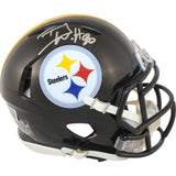 TJ Watt Autographed/Signed Pittsburgh Steelers Mini Helmet Beckett Witness 50961