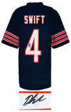 D'Andre Swift (BEARS) Signed Navy Custom Football Jersey - (JSA HOLO)