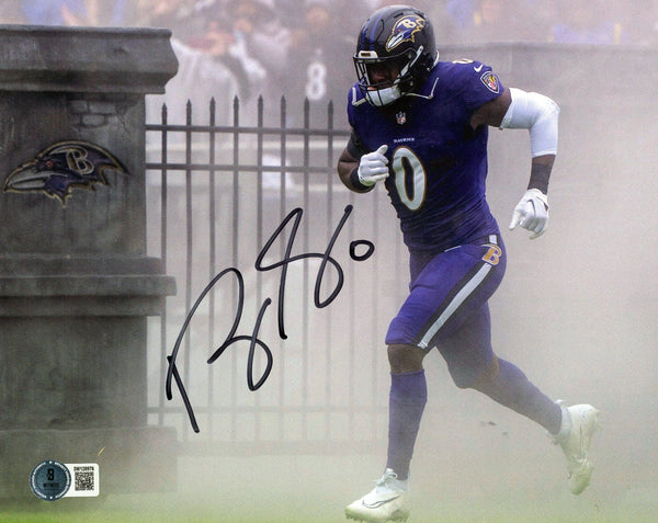 ROQUAN SMITH SIGNED AUTOGRAPHED BALTIMORE RAVENS 8x10 PHOTO BECKETT
