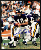 Fran Tarkenton HOF Signed/Autographed 8x10 Photo Vikings Beckett BAS 201465