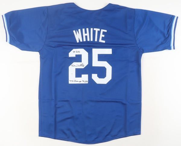 Devon White Signed Toronto Blue Jays Jersey (JSA COA) 3xWorld Series Champion