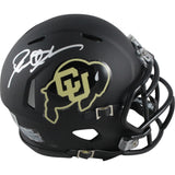 Deion Sanders Autographed Colorado Buffaloes Black Mini Helmet Beckett 49659