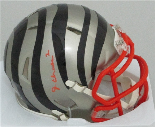 Bengals WR JA'MARR CHASE Signed Riddell FLASH Speed Mini Helmet AUTO - BAS