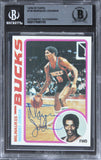Bucks Marques Johnson Authentic Signed 1978 Topps #126 Card BAS Slabbed