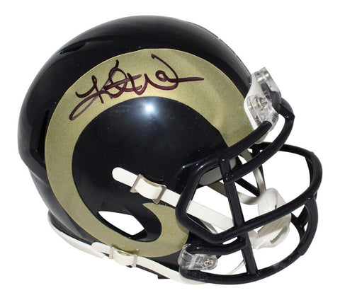 Kurt Warner Autographed/Signed St. Louis Rams TB Spd Mini BAS 40377