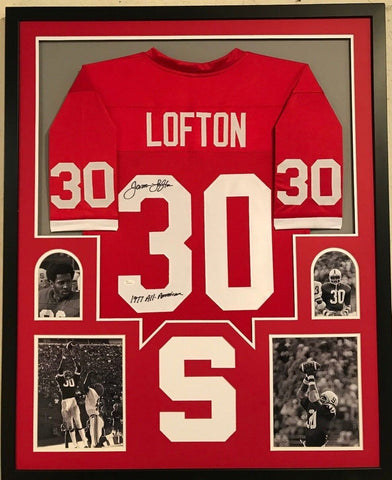 FRAMED JAMES LOFTON AUTOGRAPHED SIGNED INSCR STANFORD CARDINALS JERSEY JSA COA