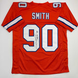 Autographed/Signed Neil Smith Denver Retro Orange Football Jersey JSA COA
