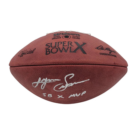 Lynn Swann Signed Pittsburgh Steelers Super Bowl X Game Football W/SB X MVP BAS