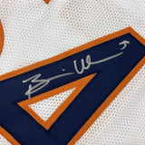 Autographed/Signed Brian Urlacher Chicago White Football Jersey Beckett BAS COA