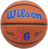 ALLEN IVERSON AUTOGRAPHED SIGNED 76ERS LOGO BASKETBALL BECKETT WITNESS 232870
