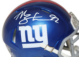 Michael Strahan Autographed New York Giants Speed Mini Helmet Beckett 35992