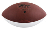 Packers Sterling Sharpe Signed Wilson White Panel Logo Football BAS Witnessed