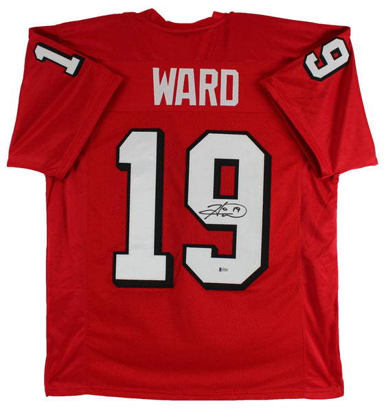 Georgia Hines Ward Authentic Signed Red Pro Style Jersey BAS Witnessed