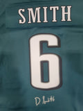 DEVONTA SMITH SIGNED PHILADELPHIA EAGLES SUPER BOWL NIKE SCREENPRINT XL JERSEY