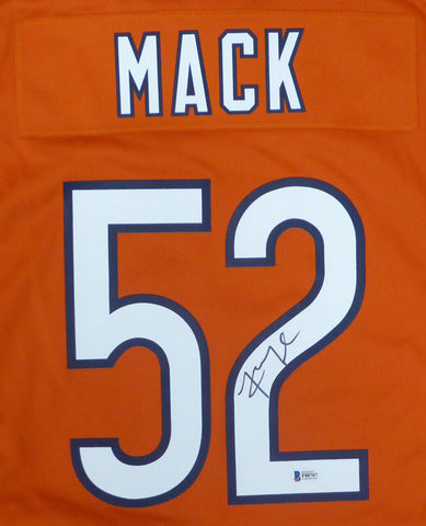 CHICAGO BEARS KHALIL MACK AUTOGRAPHED ORANGE NIKE JERSEY SIZE L BECKETT 148306