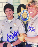 Erik Estrada Larry Wilcox Signed 8x10 CHIPS Photo BAS ITP