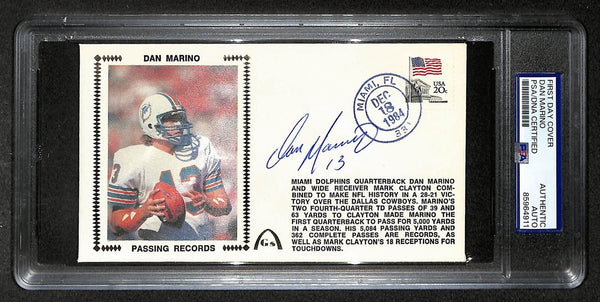 Dan Marino HOF Signed/Autographed FDC Envelope Dolphins 1984 PSA 213995
