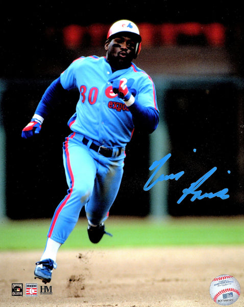 Montreal Expos Hall of Famer TIM RAINES Signed 8x10 Action photo #1 AUTO