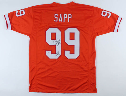Warren Sapp Signed Tampa Bay Buccaneers Creamsicle Jersey "HOF 13" (Beckett) D.T
