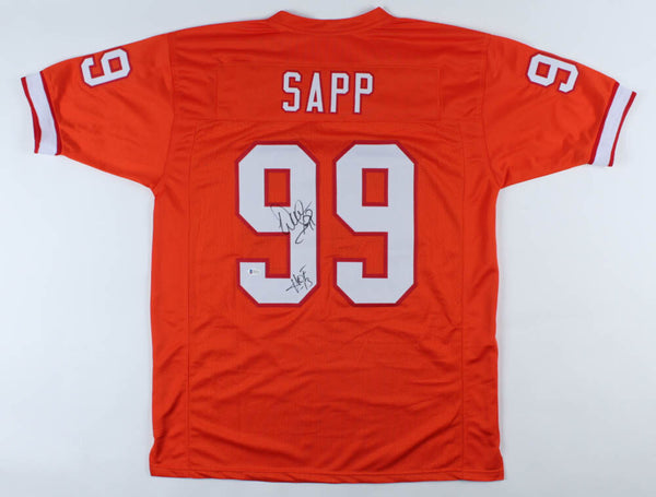 Warren Sapp Signed Tampa Bay Buccaneers Creamsicle Jersey "HOF 13" (Beckett) D.T